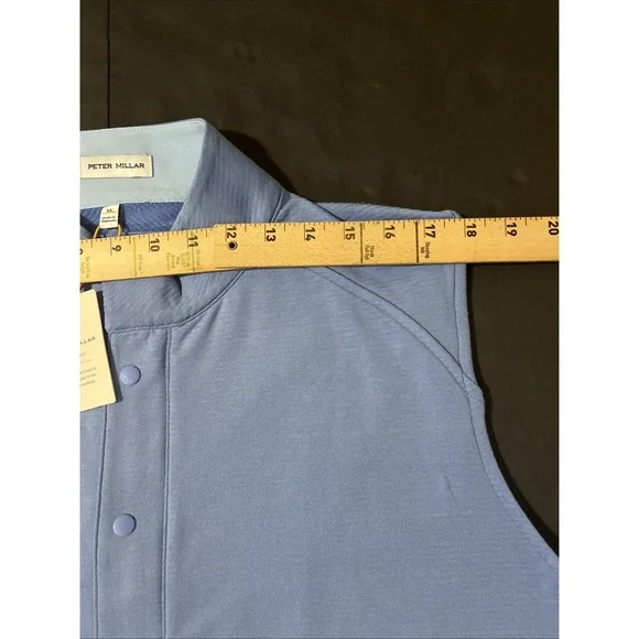 Peter Millar Beaumont Performance Vest Mens XL Zipper Snap Button‎ Golf Outdoor
